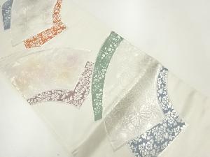 アンティーク　地紙に菊・梅模様織出し袋帯（材料）